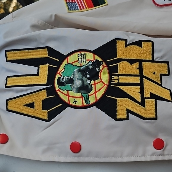 New W Tags ROF Rare! Rumble In The Jungle '74 Stadium Jacket Muhammad Ali Medium - Picture 7 of 16